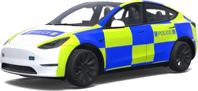 2026 HK Police Traffic Car (2026香港警察交通警車拉花) – Tesla Model Y wrap