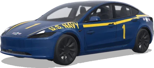 ブルーエンジェルス (A Navy Blue Angels plane.) – テスラ Model 3 ラッピング