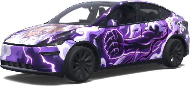 Lila Gang 5 Faust – Tesla Model Y Wrap