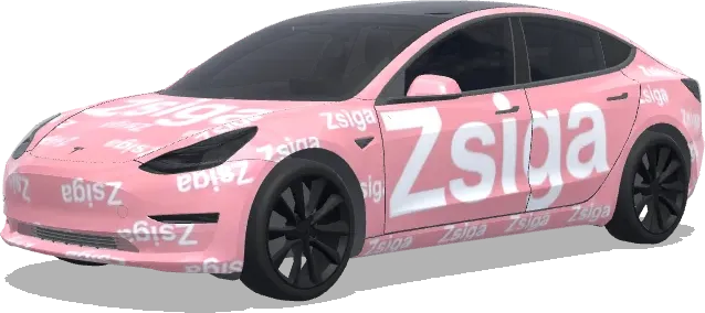Zsiga Weiß Hintergrund – Tesla Model 3 Wrap