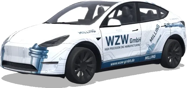 Технический CNC дизайн – оклейка Tesla Model Y