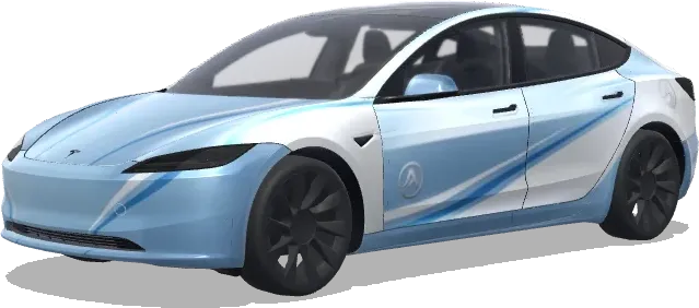 Aero Blue Pearl – Tesla Model 3 wrap