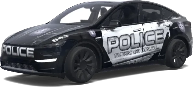 Decepticon Barricade Cybertruck – Tesla Model Y wrap
