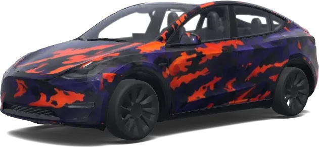 Höllen-Camouflage – Tesla Model Y Wrap
