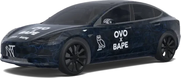 Midnight Camo Ape – Tesla Model 3 wrap
