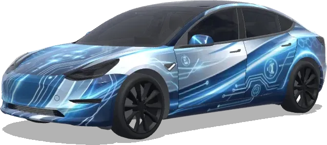 tesla robo taxi. – Tesla Model 3 wrap