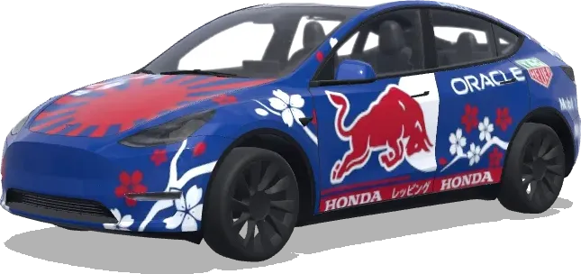 Red Bull F1 Япония (Redbull racing Japan formula 1 livery.) – оклейка Tesla Model Y