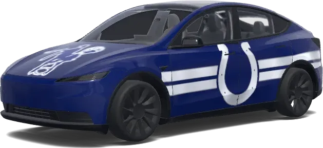 印第安纳波利斯小马队(Indianapolis Colts NFL) – 特斯拉 Model Y 涂装