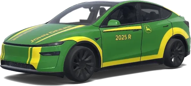Verde John Deere Tesla – wrap para Tesla Model Y