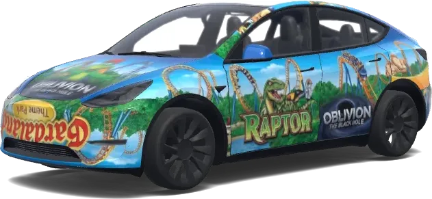 Gardaland Thrill – Tesla Model Y wrap