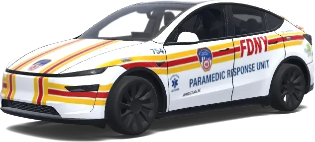Rettungswagen der FDNY – Tesla Model Y Wrap