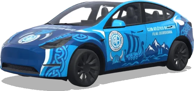 Belgrano Cordoba Blau – Tesla Model Y Wrap