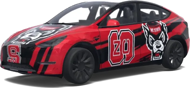 NC State Wolfpack (NC State Wolfpack.) – Tesla Model Y Wrap