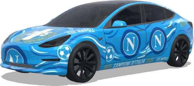 Napoli Scudetto 2025 (Napoli Scudetto 2025.) – wrap para Tesla Model 3