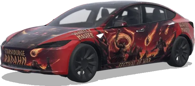 Radahn Ultra Rot – Tesla Model 3 Wrap