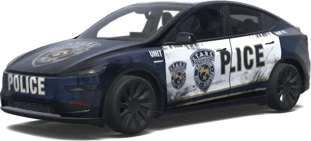 バイオハザード ラクーンシティ警察車 – テスラ Model Y ラッピング