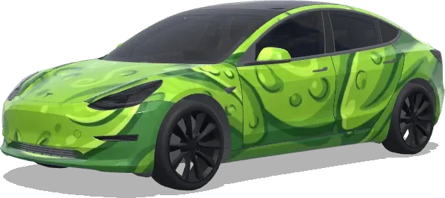 Лягушка без глаз – оклейка Tesla Model 3