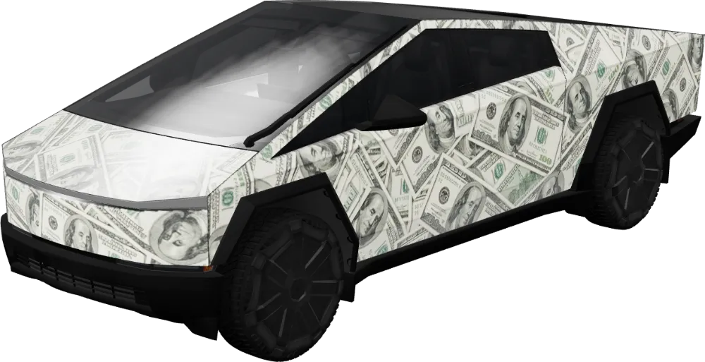 Денежные ходы (Money Moves) – оклейка Tesla Cybertruck