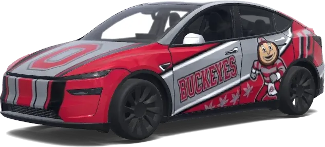 Silberne Spiegel Rahmen – Tesla Model Y Wrap