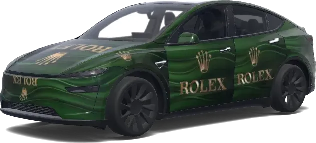 Envoltura Rolex Esmeralda – wrap para Tesla Model Y
