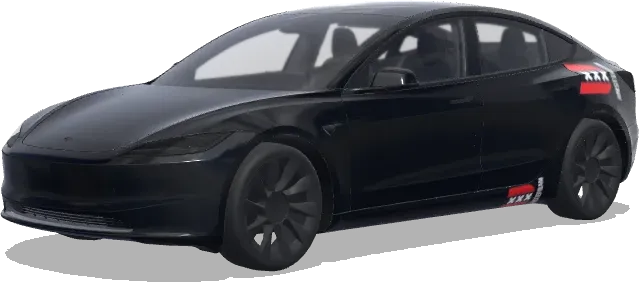 Logo Ámsterdam Rojo – wrap para Tesla Model 3