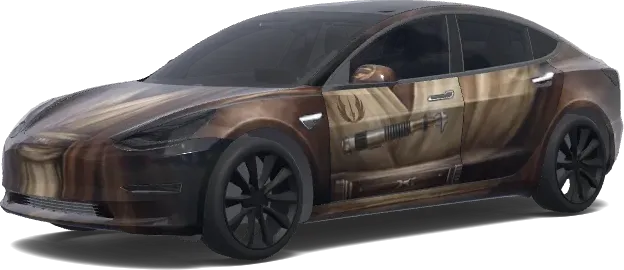 Make it look like a Jedi knight. – Tesla Model 3 wrap