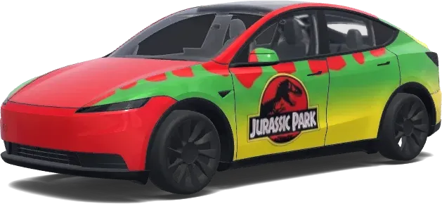 Jurassic Park Classic – Tesla Model Y wrap
