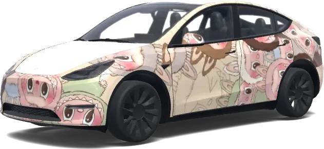 Extracted Image Elements (提取图片里的元素) – Tesla Model Y wrap