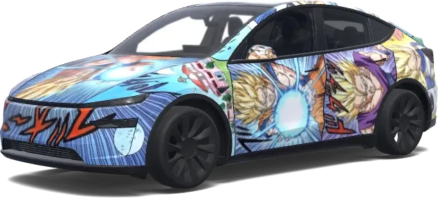 动漫风格上色(Add color on the anime pleaE) – 特斯拉 Model Y 涂装
