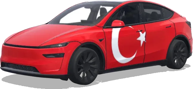 Türkei Flagge (Make türkiye flag. Colors: red.) – Tesla Model Y Wrap