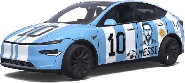 Argentina messi. – Tesla Model Y wrap