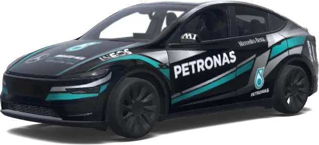 F1 AMG Petronas – Tesla Model Y Wrap