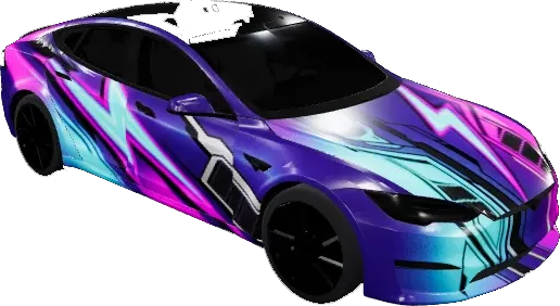 痛車 ネオ東京レーシング - Model S 旧型 – テスラ Model S ラッピング