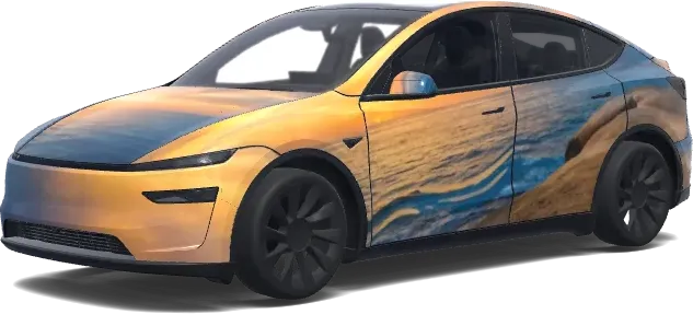 Golden Horizon – Tesla Model Y wrap