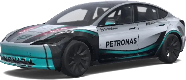 메르세데스 F1 룩 (I want a mercedes benz f1 car look.) – 테슬라 Model 3 랩핑