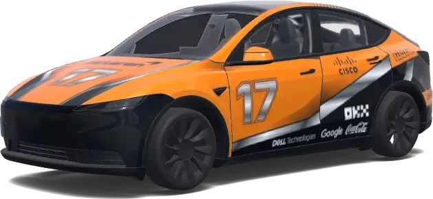 맥라렌 F1 2026 주황색 – 테슬라 Model Y 랩핑