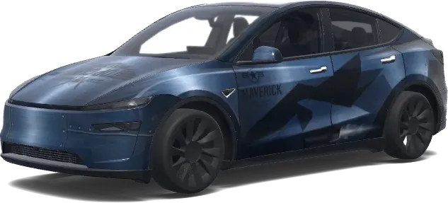 Maverick Blue Camo – Tesla Model Y wrap