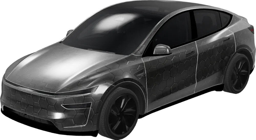 Hex Grid Armor – Tesla Model Y wrap
