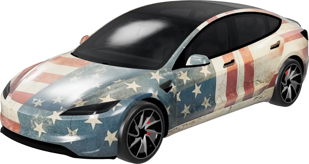 Memorial Day Tribute – Tesla Model 3 wrap