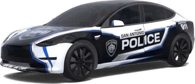San Antonio Polizei Futuristisch – Tesla Model 3 Wrap
