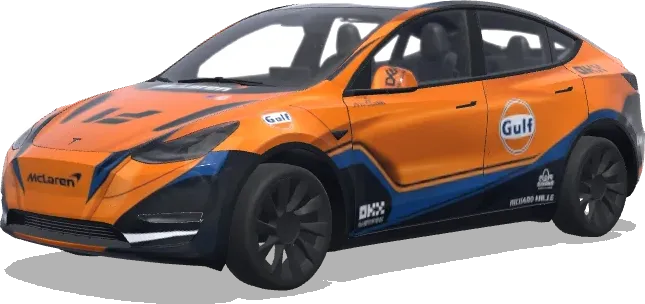 McLaren F1 Sponsoren – Tesla Model Y Wrap
