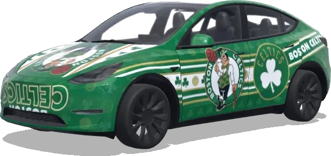 Boston celtics and cover entire car. – Tesla Model Y wrap