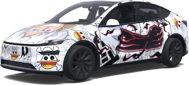 Puño Blanco de la Marcha 5 – wrap para Tesla Model Y