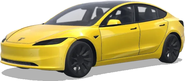 Yellow Blackout Tesla – Tesla Model 3 wrap