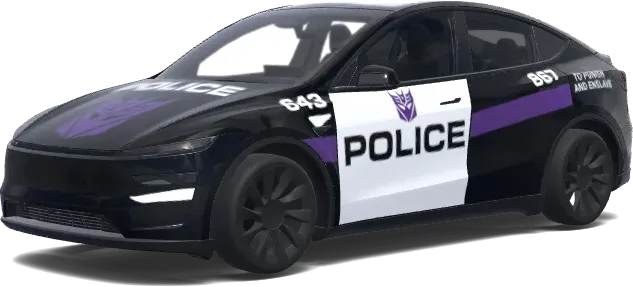 Полицейский крейсер «Десептикон» – оклейка Tesla Model Y
