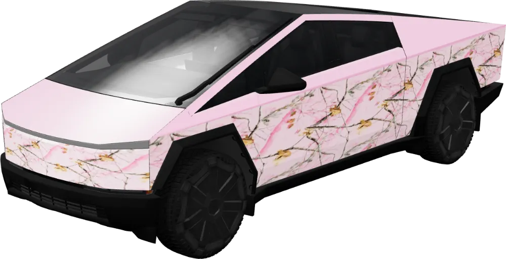 핑크 카모 (Pink Camo) – 테슬라 Cybertruck 랩핑