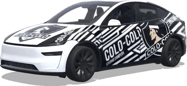 Diseño Colo Colo B/N (Has un diseño blanco y negro de colo colo.) – wrap para Tesla Model Y