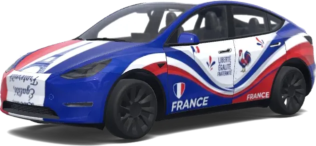 Frankreich Freiheit Design – Tesla Model Y Wrap