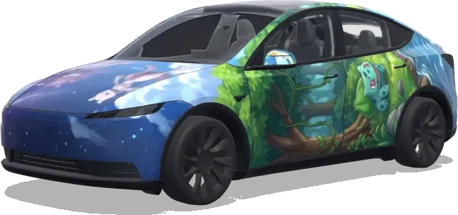 Pokémon Gen 1 Mural – Tesla Model Y Wrap
