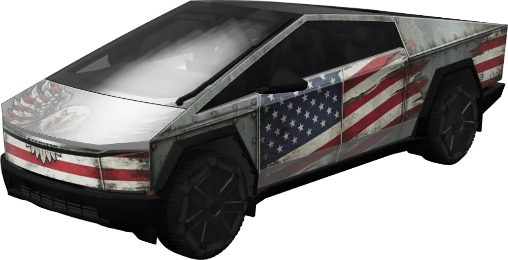 Американский патриот (American Patriot) – оклейка Tesla Cybertruck